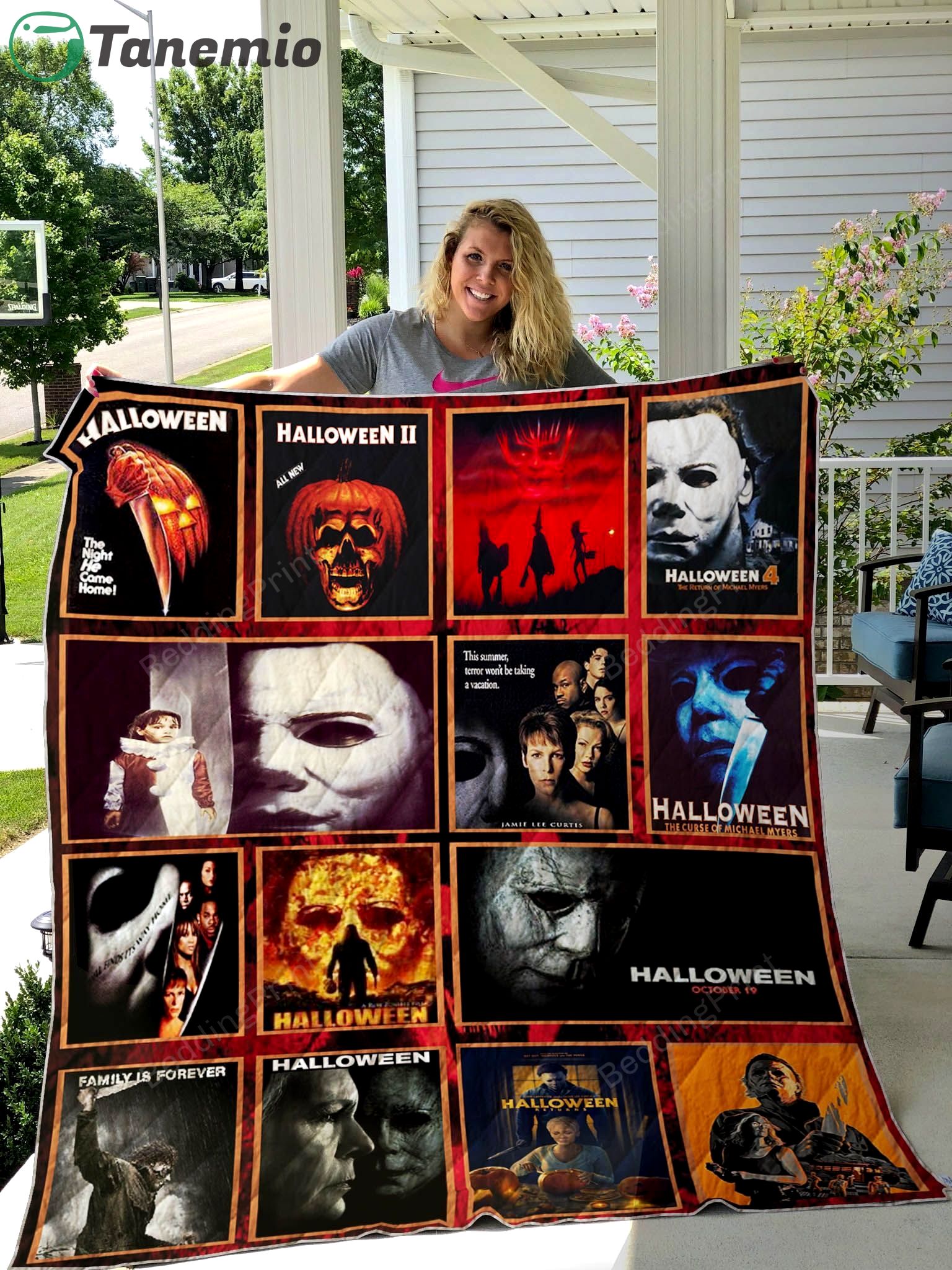 halloween decorations michael myers halloween for fans all season plus size quilt blanket quilt blanket 20230930040117572