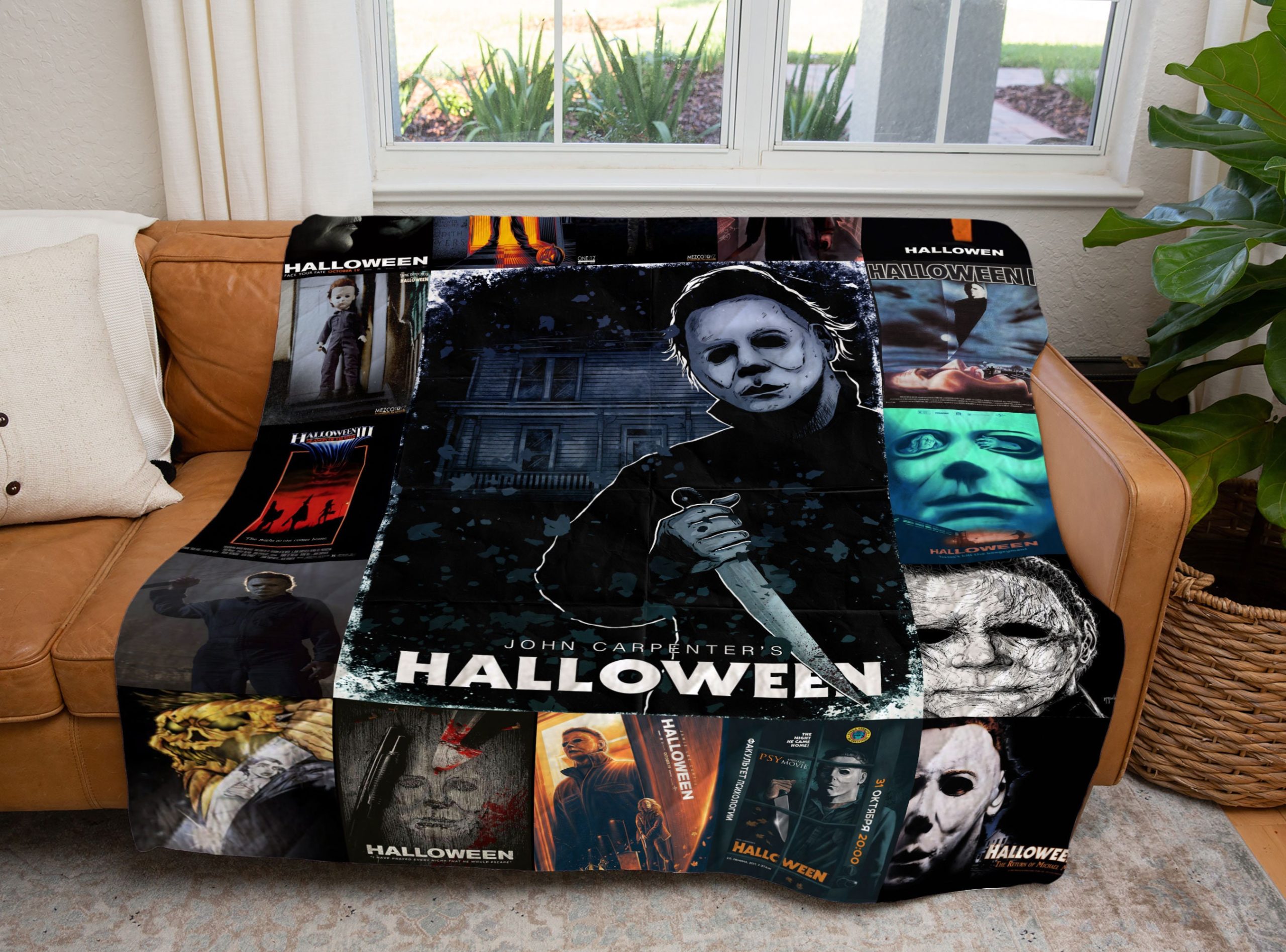 halloween horror movie blanket for lover kcjnf