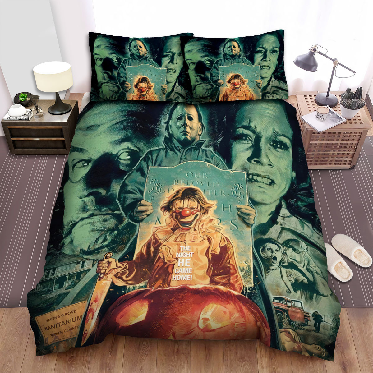 halloween movie pumpkin photobed duvet cover bedroom sets comfortable bedding sets s6boy