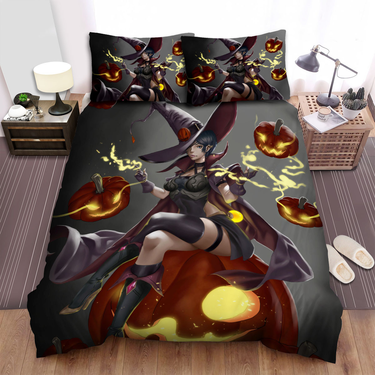 halloween witch control everything art bed sheets spread duvet cover bedding sets hwubg