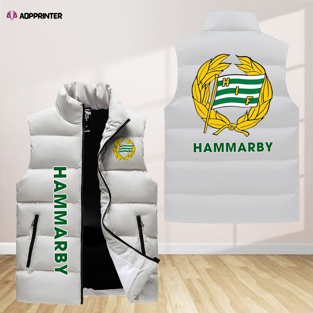 hammarby fotboll sleeveless puffer jacket custom for fans spj0027