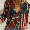 harley davidson linen woman shirt 17 7wtdh