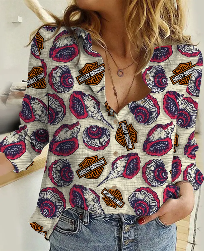 harley davidson linen woman shirt 19 ng5rl