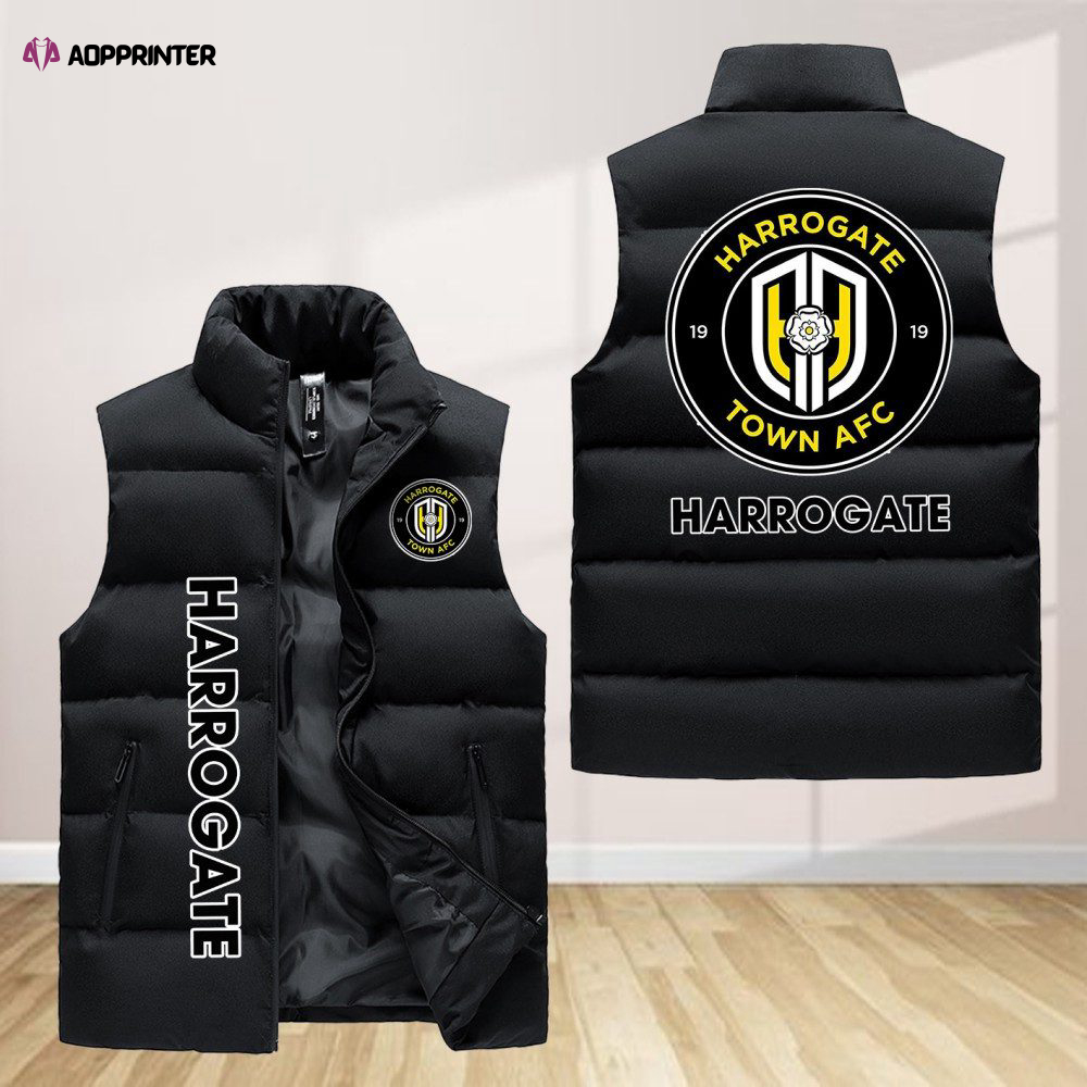 harrogate town afc sleeveless puffer jacket custom for fans gifts