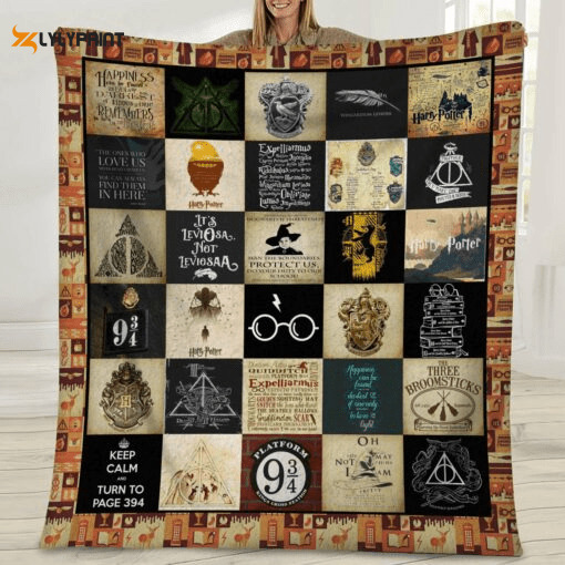 harry potter quilt blanket for fans home decor gift 2 3