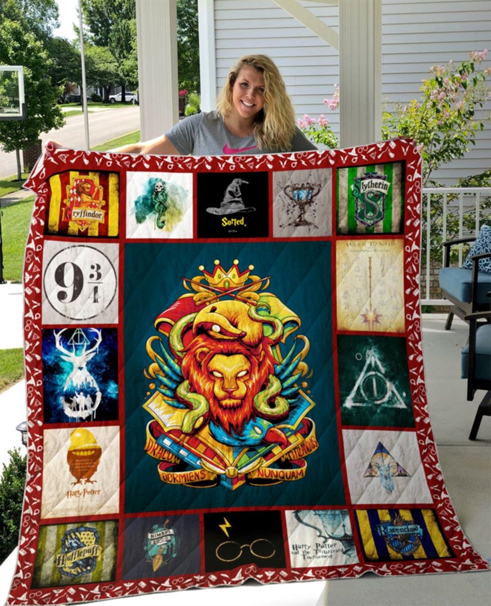 harry potter style quilt blanket 2054