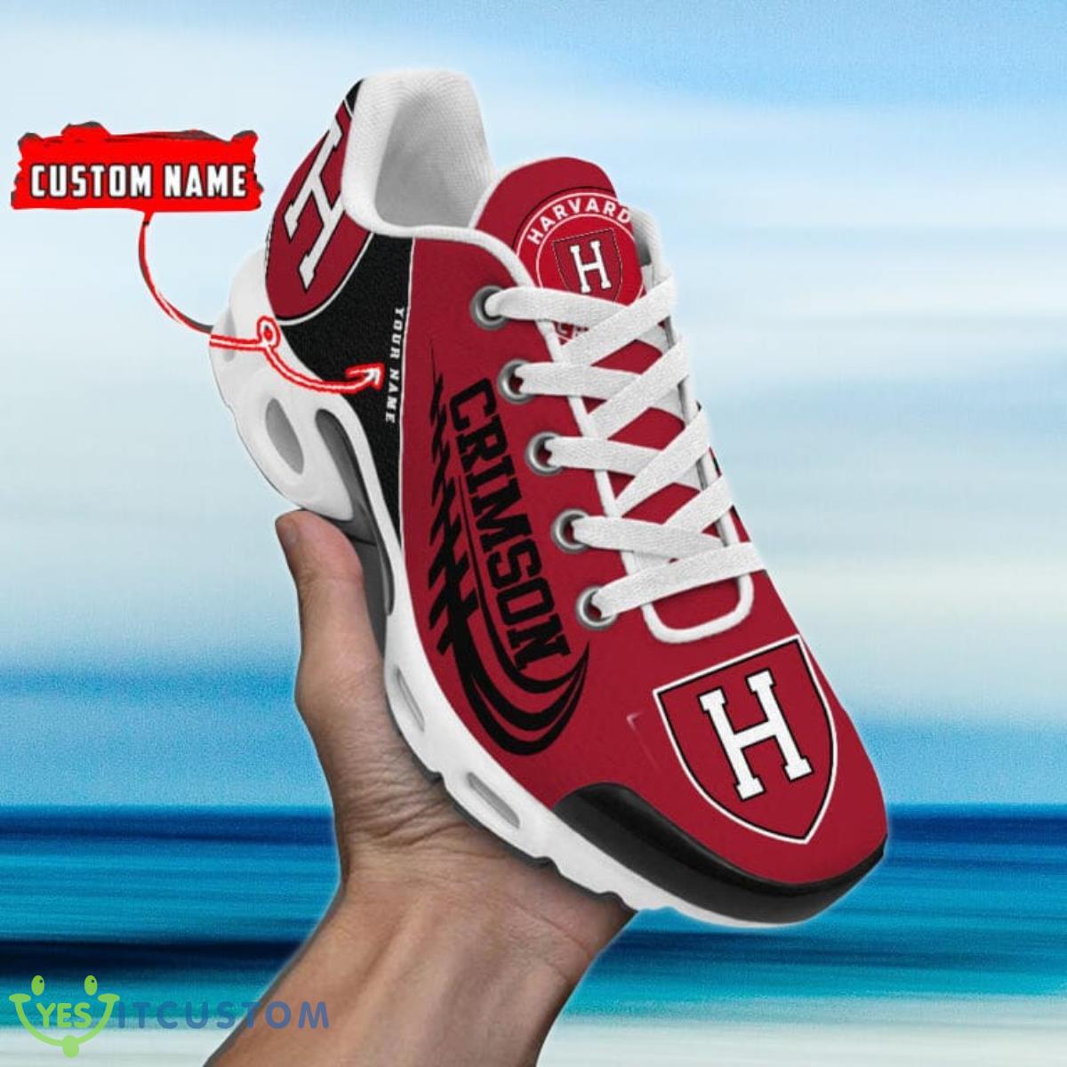 harvard crimson custom name air cushion sports shoes