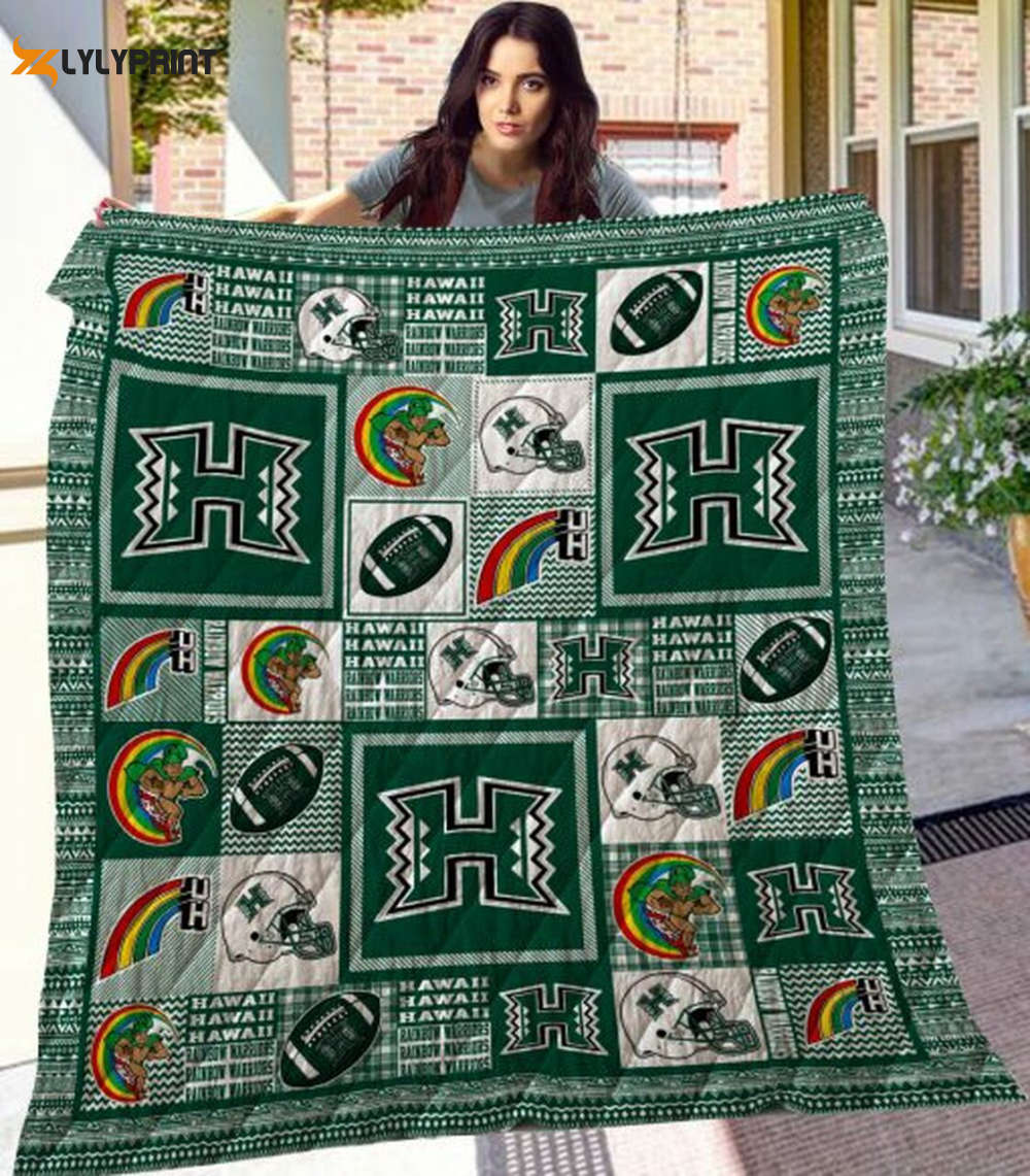 hawaii rainbow warriors quilt blanket 2