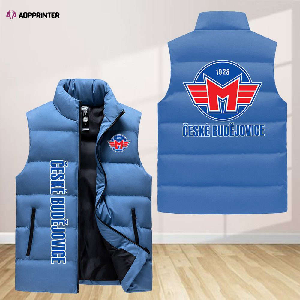 hc motor ceske budejovice sleeveless puffer jacket custom for fans spj0702