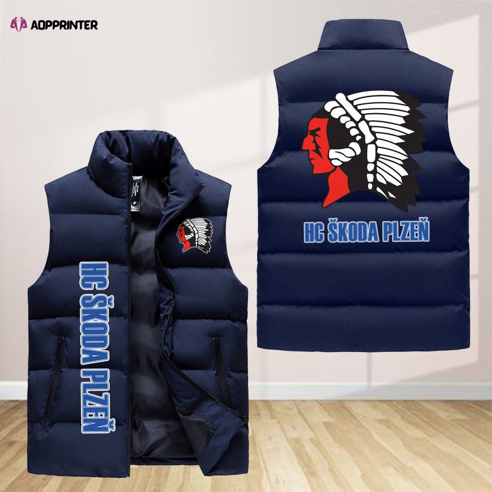 hc skoda plzen sleeveless puffer jacket custom for fans spj0706