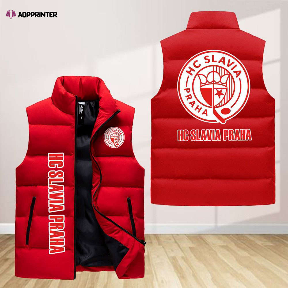 hc slavia praha sleeveless puffer jacket custom for fans spj0699