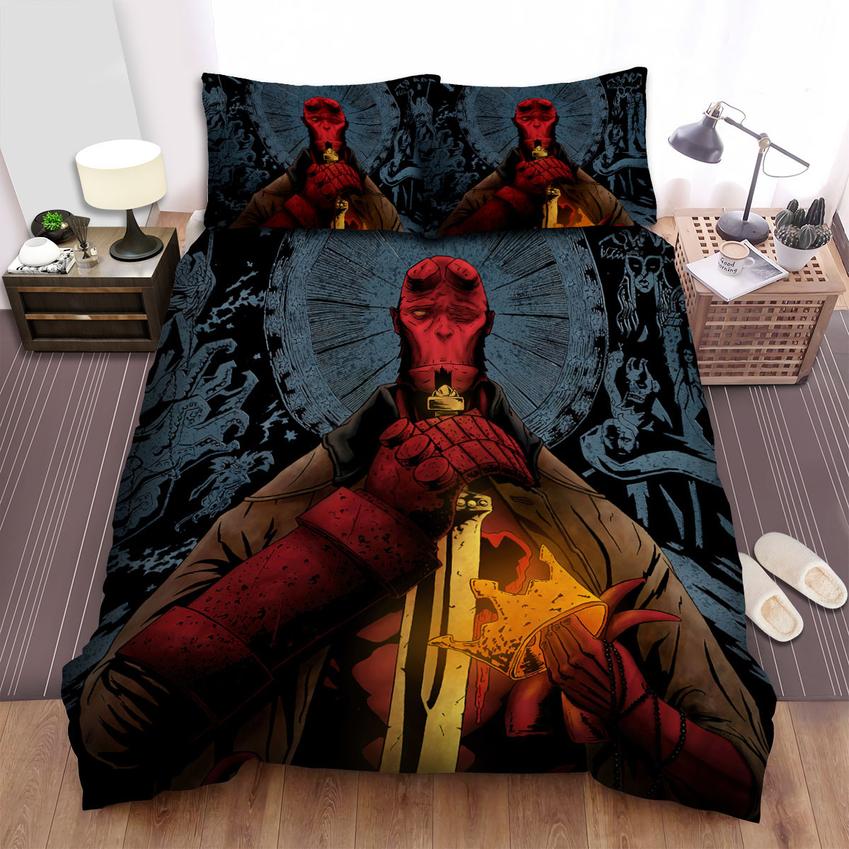 hellboy sword art ed sheets spread comforter duvet cover bedding sets qffcm