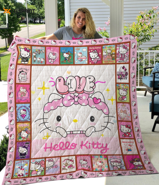 hello kitty 3 quilt blanket for fans home decor gift