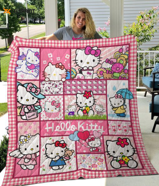 hello kitty 4 quilt blanket for fans home decor gift