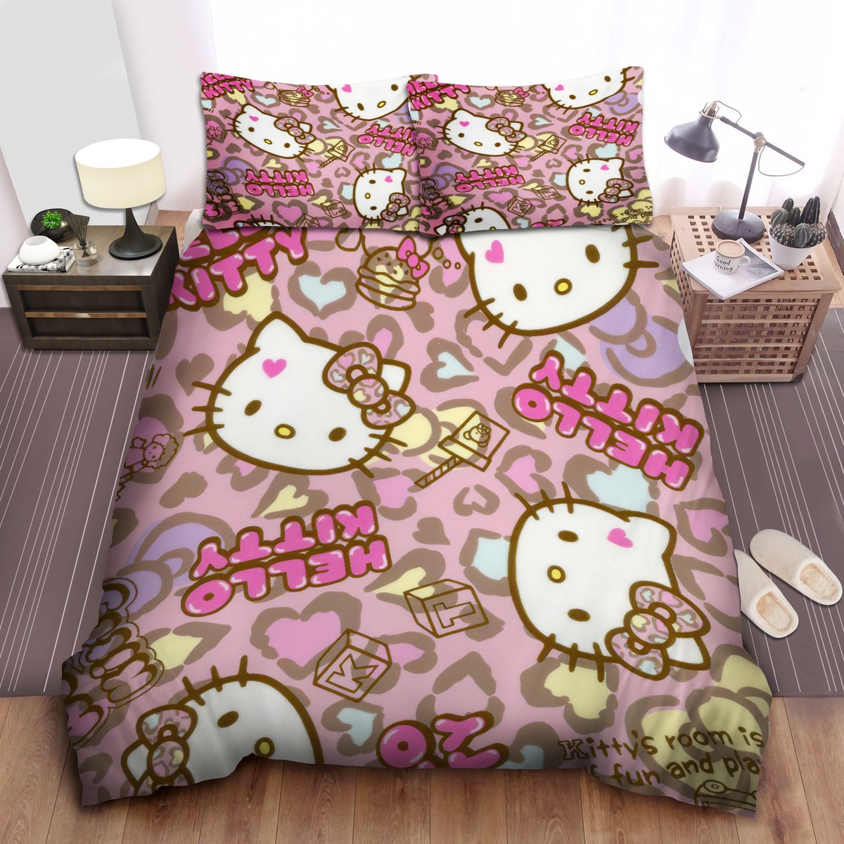 hello kitty heads and logos cute patterns bed sheets spread comforter duvet cover bedding sets uoeu0