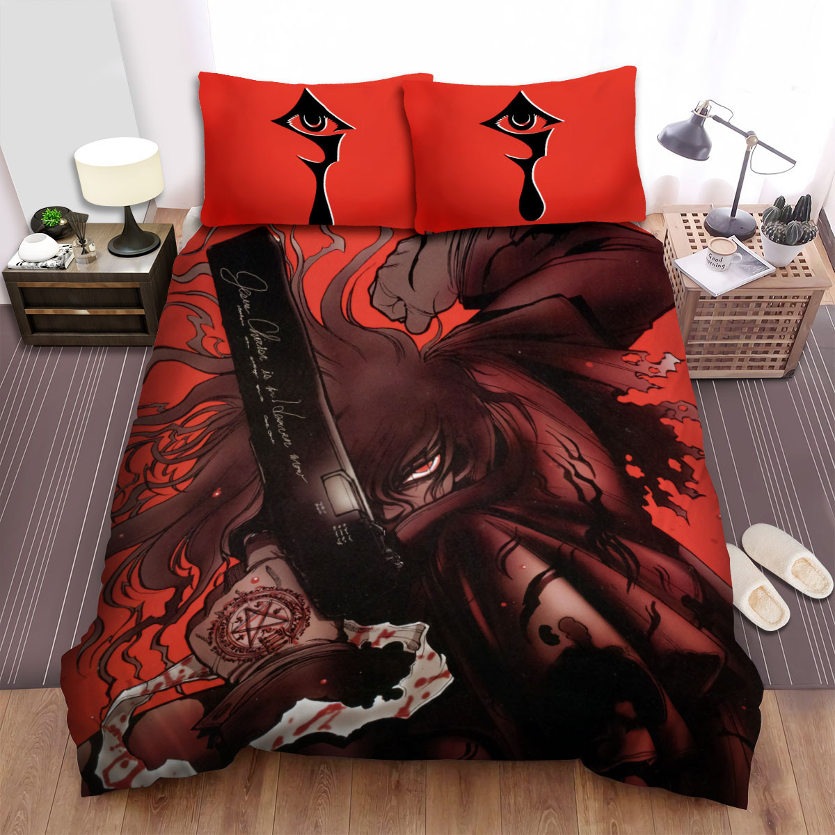 hellsing alucard power art duvet cover bedroom sets comfortable bedding sets rgcnm