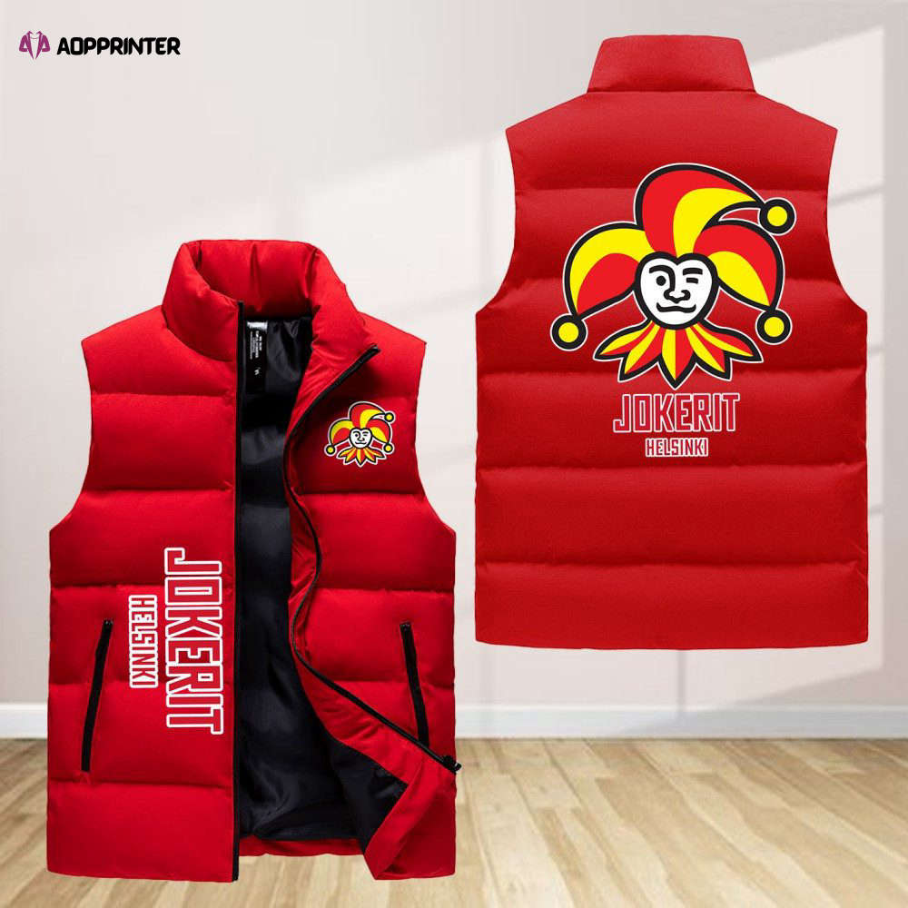 helsingin jokerit sleeveless puffer jacket custom for fans gifts