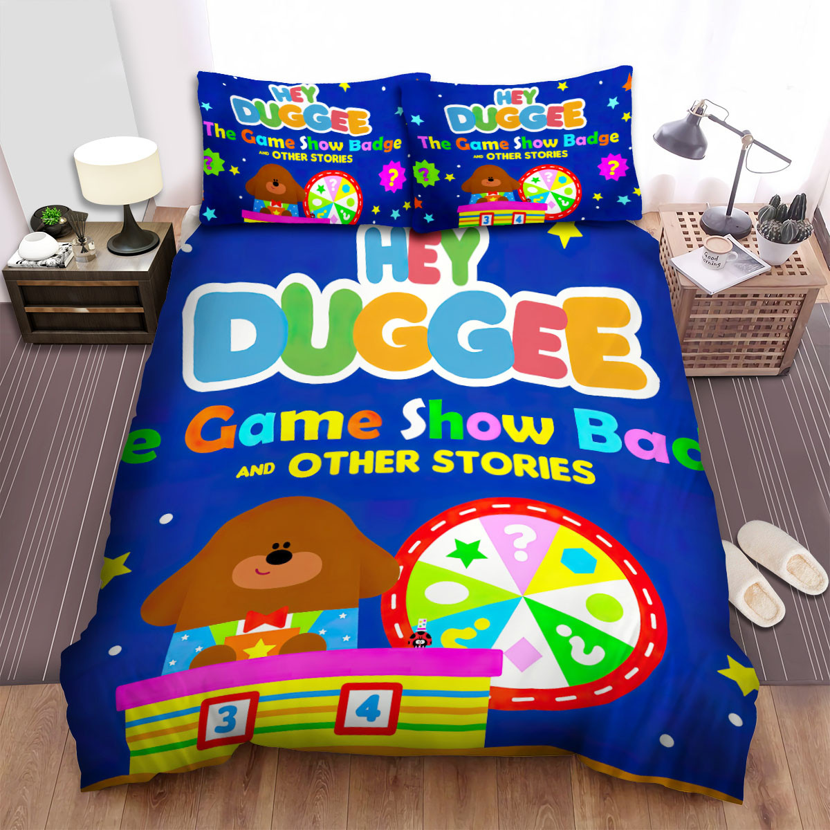 hey duggee the game show badge bed sheets spread duvet cover bedding set siujp