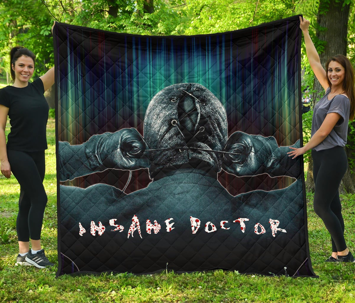 horror movie insane doctor ready for surgery premium quilt blanket yyahc