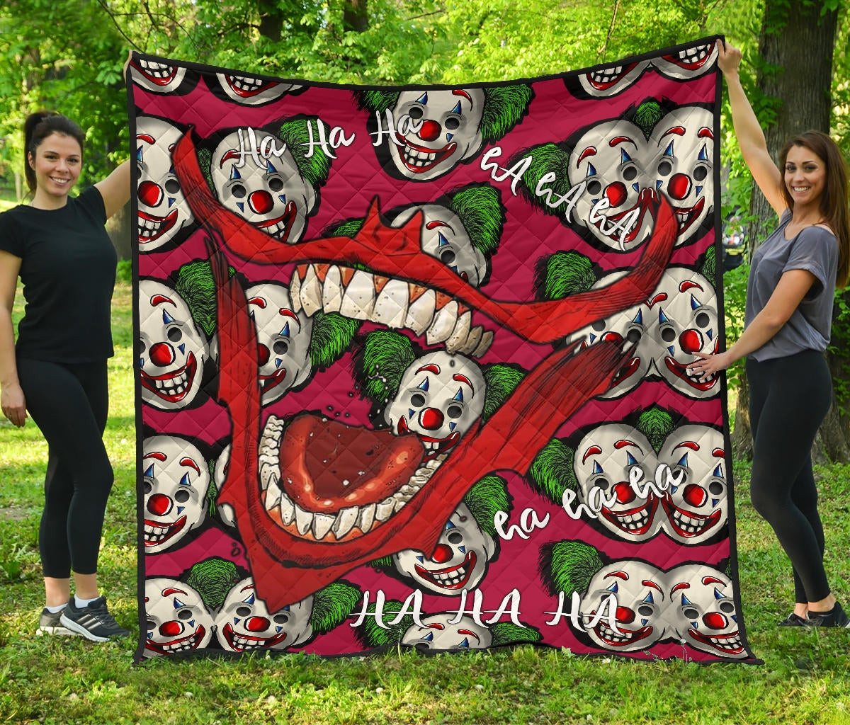 horror movie joker laughing mouth joker clown face patterns premium quilt blanket yhjdr