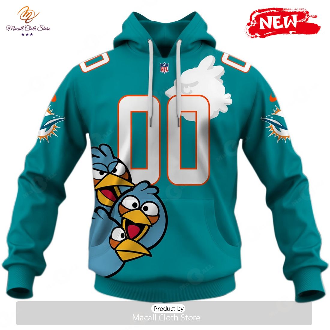 hot personalize youth miami dolphins nfl x angry birds 2023 hoodie sweatshirt 3d 1 OAyfx