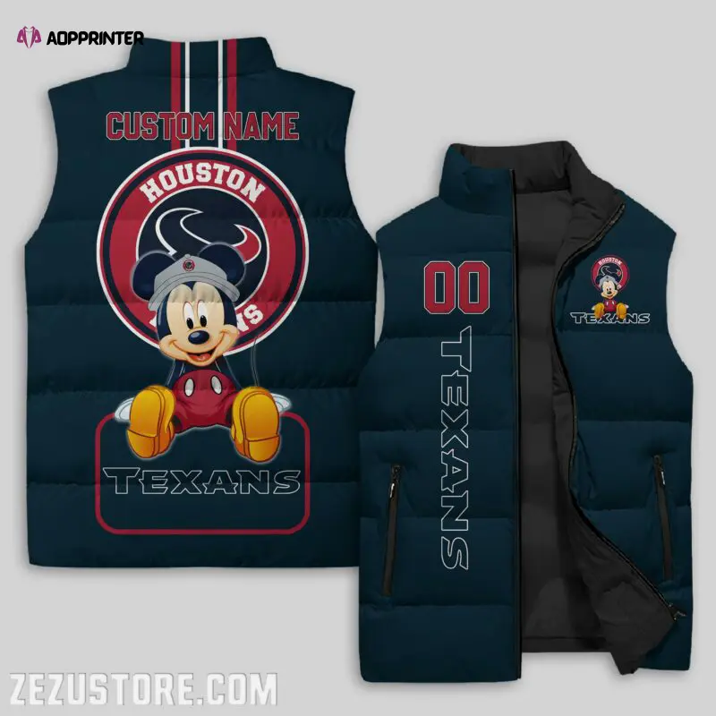 houston texans nfl sleeveless puffer jacket custom for fans gifts 1