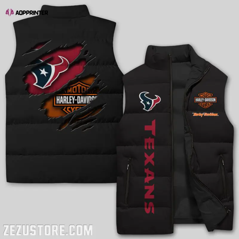 houston texans nfl sleeveless puffer jacket custom for fans gifts 9