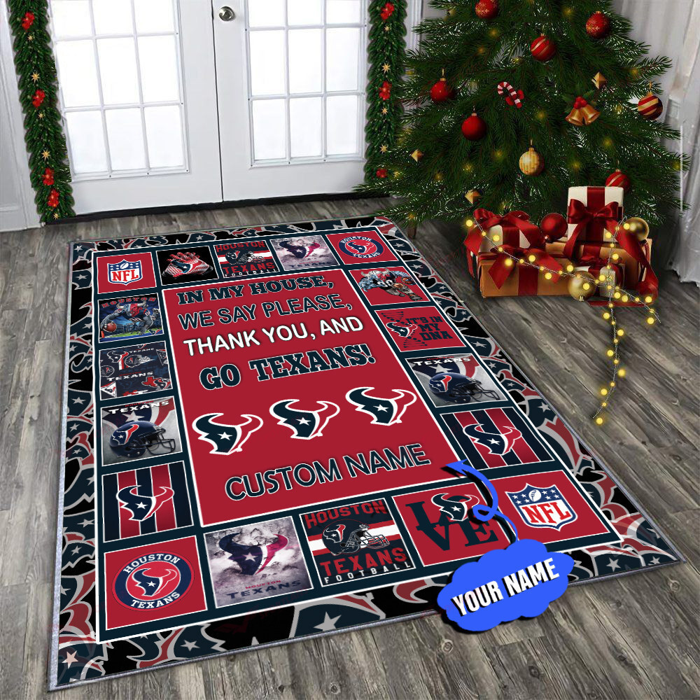 houston texans personalized premium rectangle rug 27 s9zrp