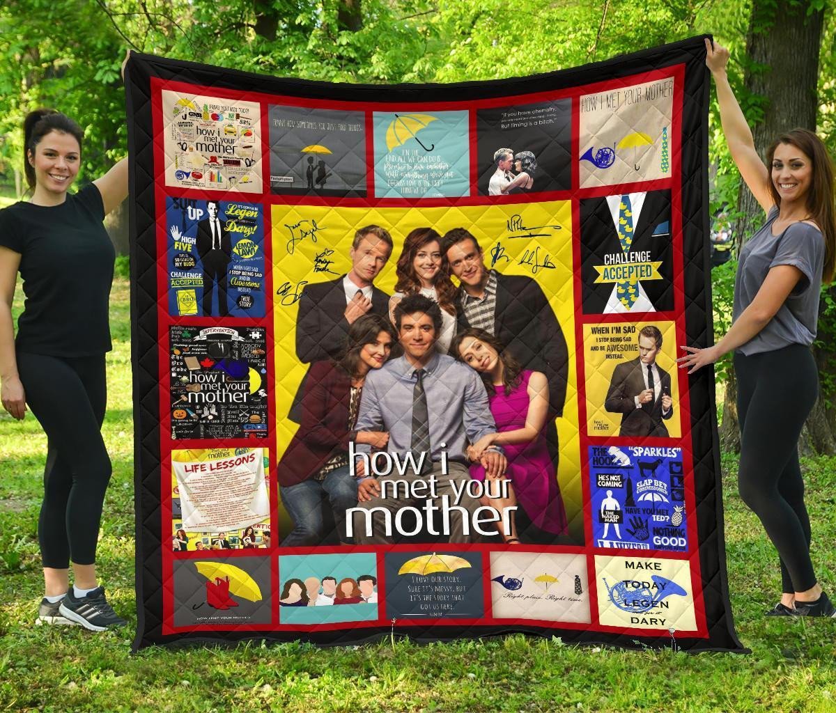 how i met your mother quilt blanket tv show fan gift ryplp