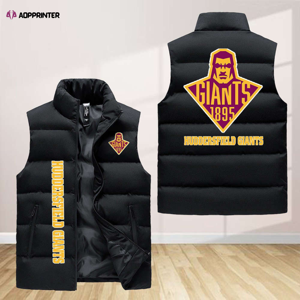 huddersfield giants sleeveless puffer jacket custom for fans gifts