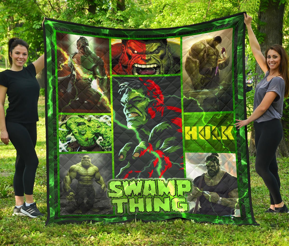 hulk swamp thing premium quilt blanket movie home decor custom for fans uea9y