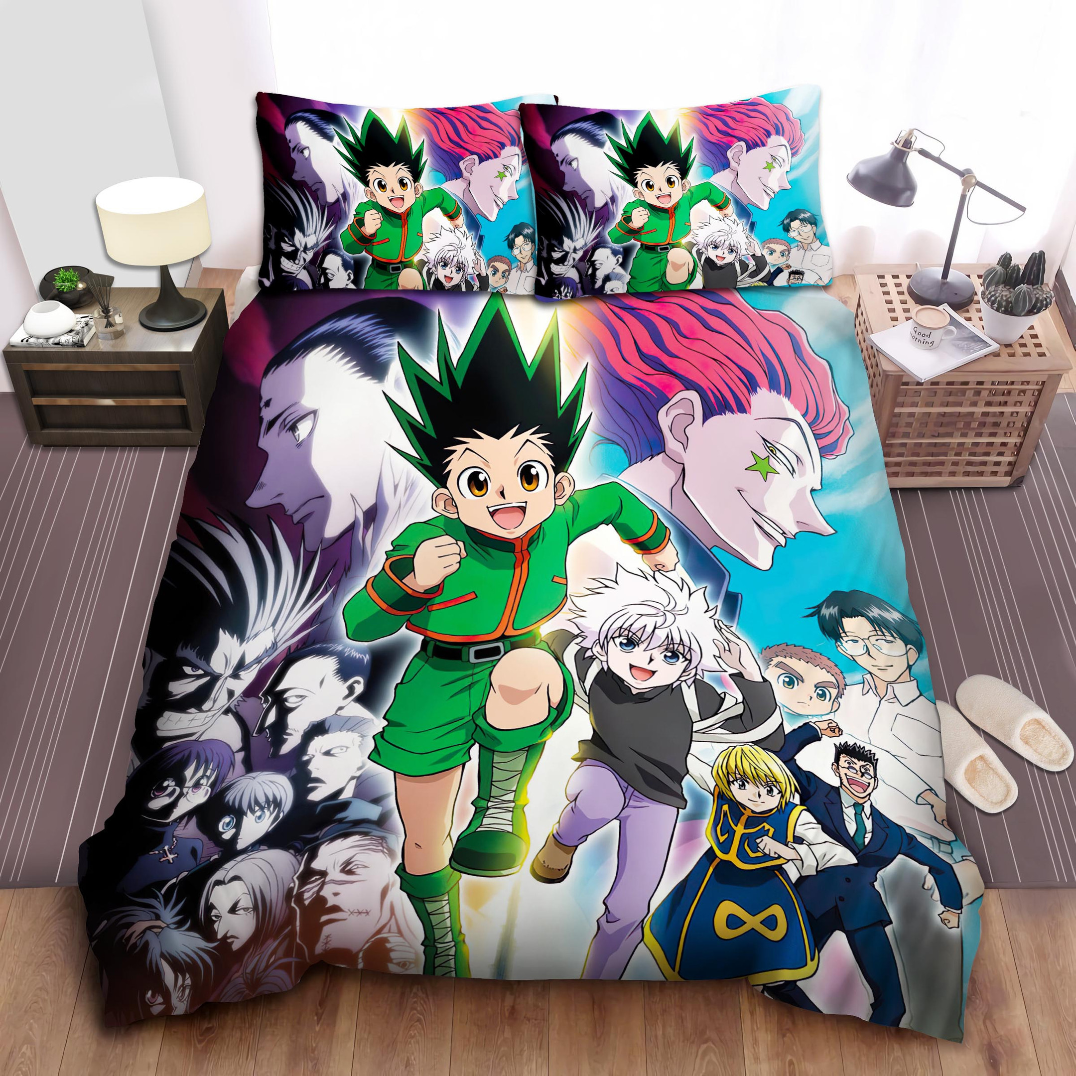 hunter x hunter characters comforter duvet cover bed sheets bedding sets ri0dj