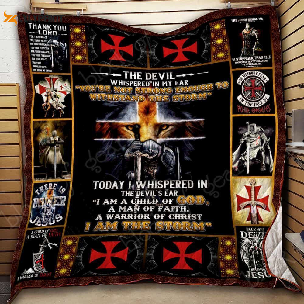 i am a child of god a man of faith a warrior of christ 3d customized quilt