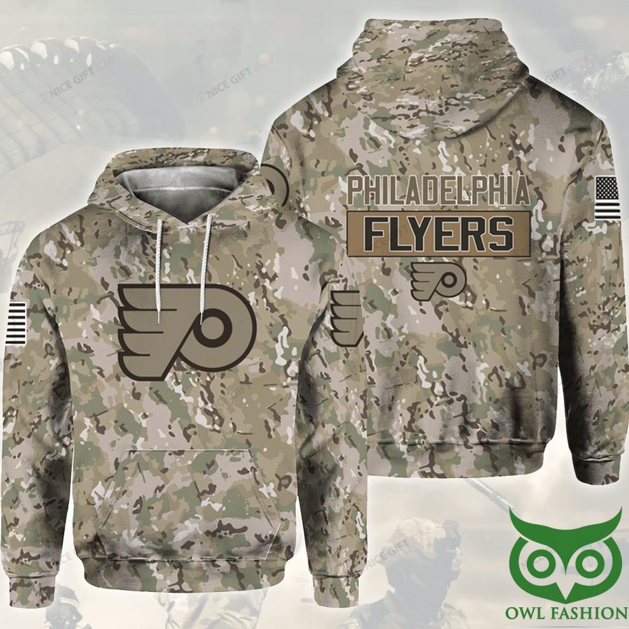 i3ydyObM 382 NHL Philadelphia Flyers Camouflage 3D Hoodie