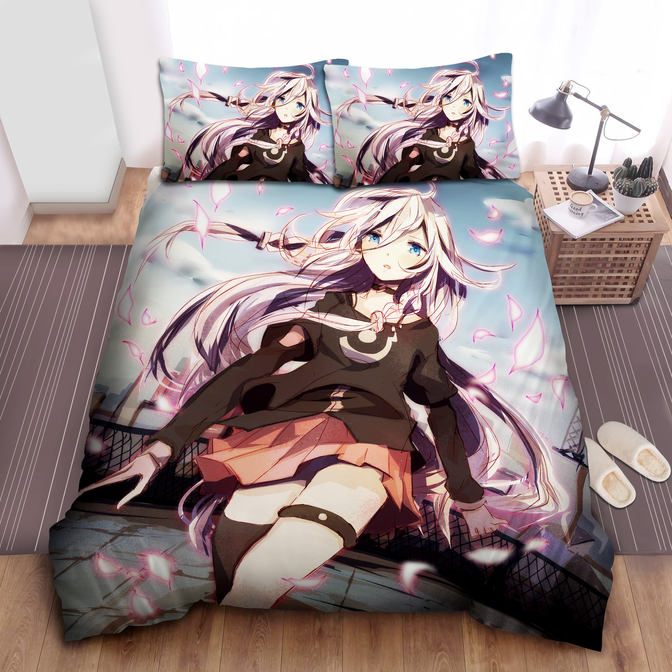 ia vocaloid long hair wind bed sheets spread comforter duvet cover bedding sets gz85h