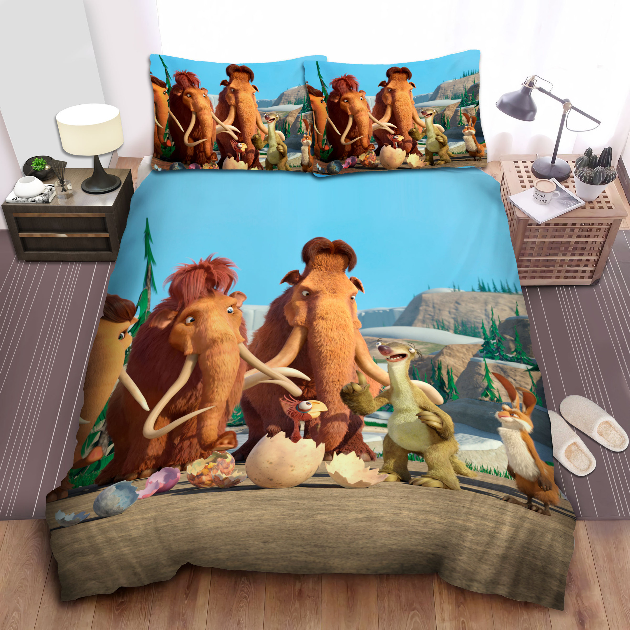 ice age the great egg scapade bed sheets spread comforter duvet cover bedding sets 5o7a3