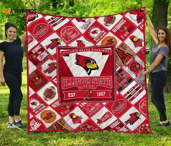 illinois state redbirds 2 quilt blanket for fans home decor gift