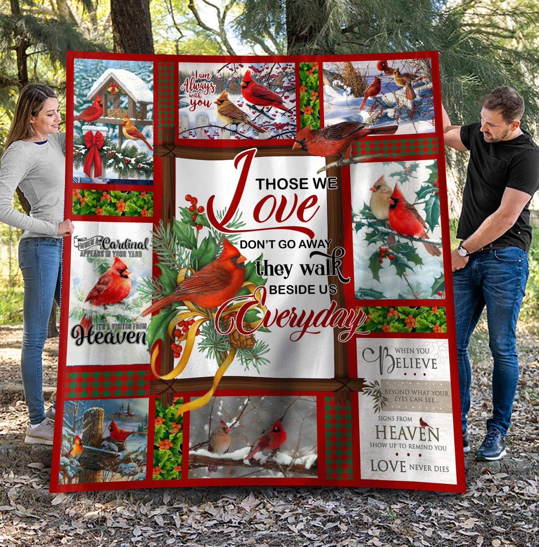 im always with you cardinal bird gift for lover blanket frw4y