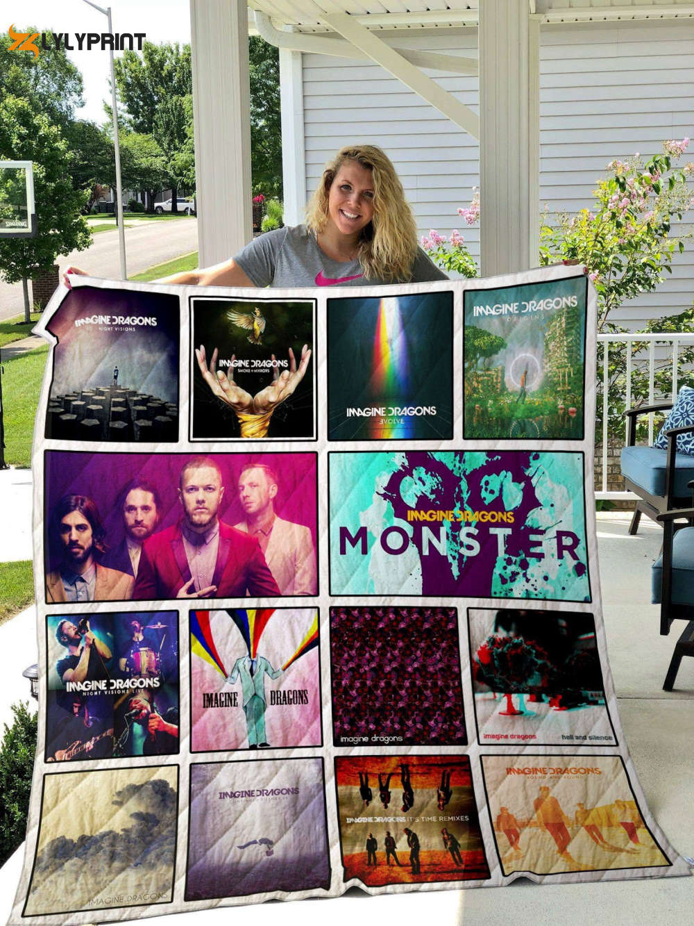 imagine dragons quilt blanket for fans home decor gift