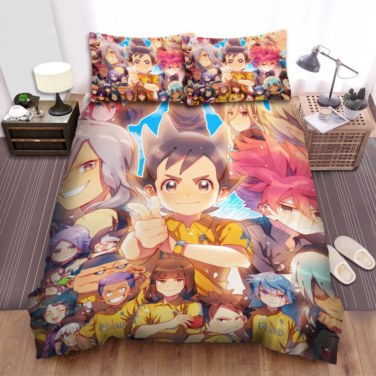 inazuma eleven whole teams duvet cover bedroom sets comfortable bedding sets hg88o