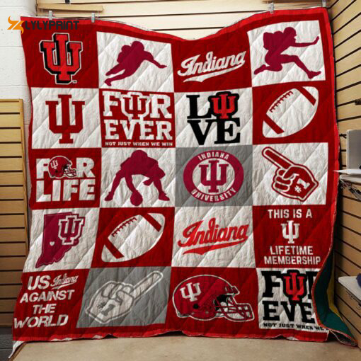 indiana hoosiers 1 quilt blanket for fans home decor gift 2 1