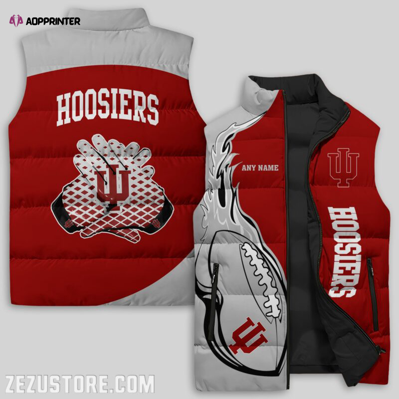 indiana hoosiers ncaa sleeveless puffer jacket custom for fans gifts 9