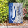 indianapolis colts horseshoe player white blue double sided printing garden flag home decor gifts 1