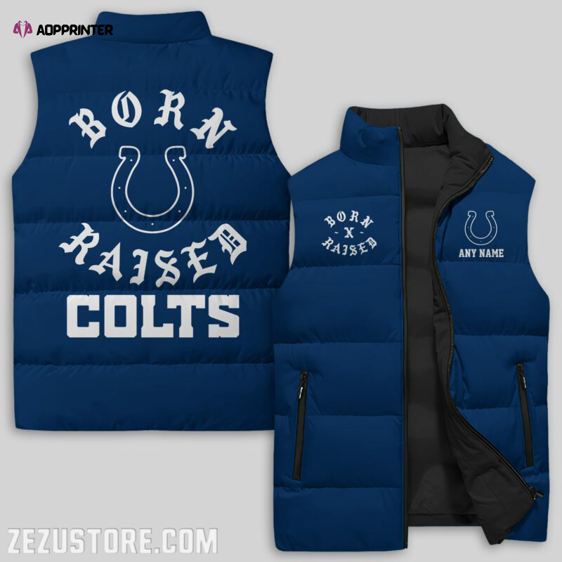 indianapolis colts nfl sleeveless puffer jacket custom for fans spj1323