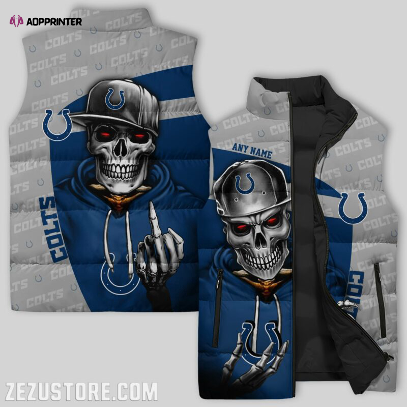 indianapolis colts nfl sleeveless puffer jacket custom for fans spj2261