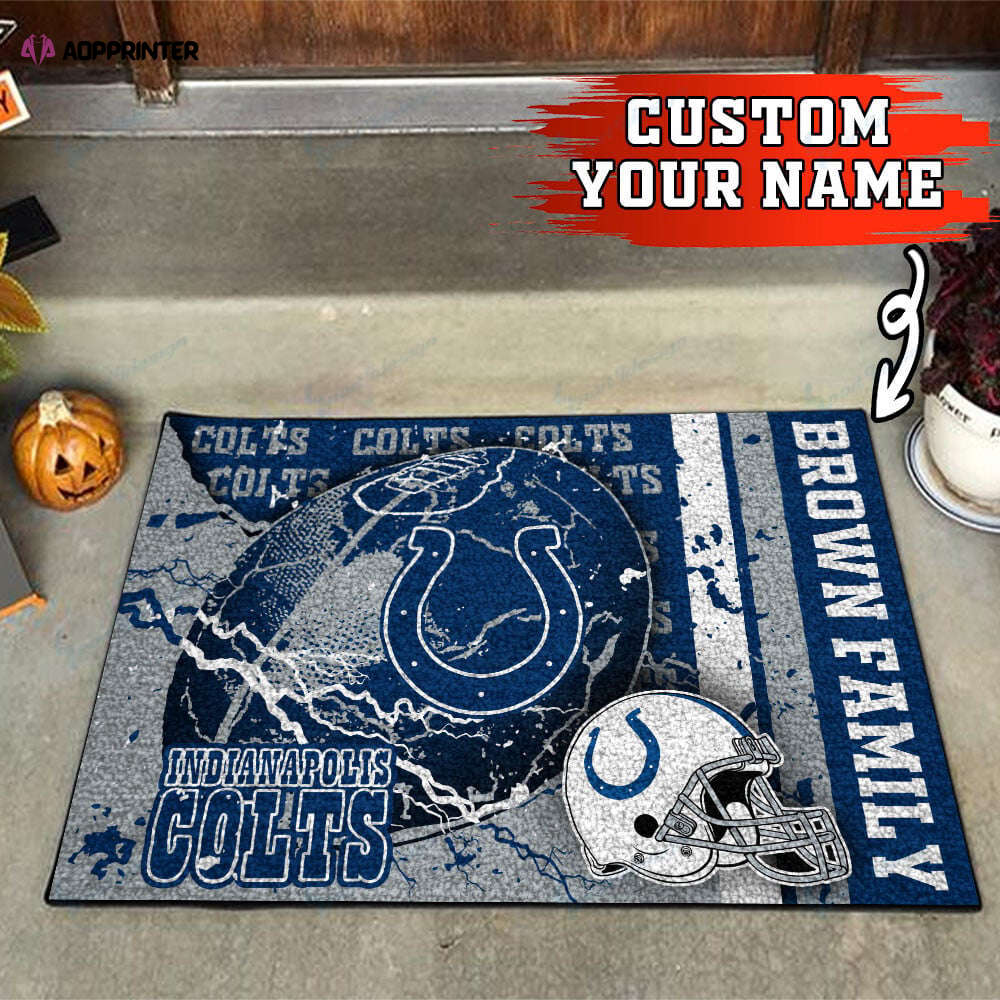 indianapolis colts personalized doormat gift for home decor