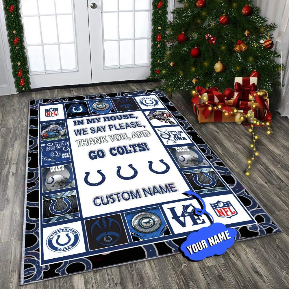 indianapolis colts personalized premium rectangle rug 28 tzb2c