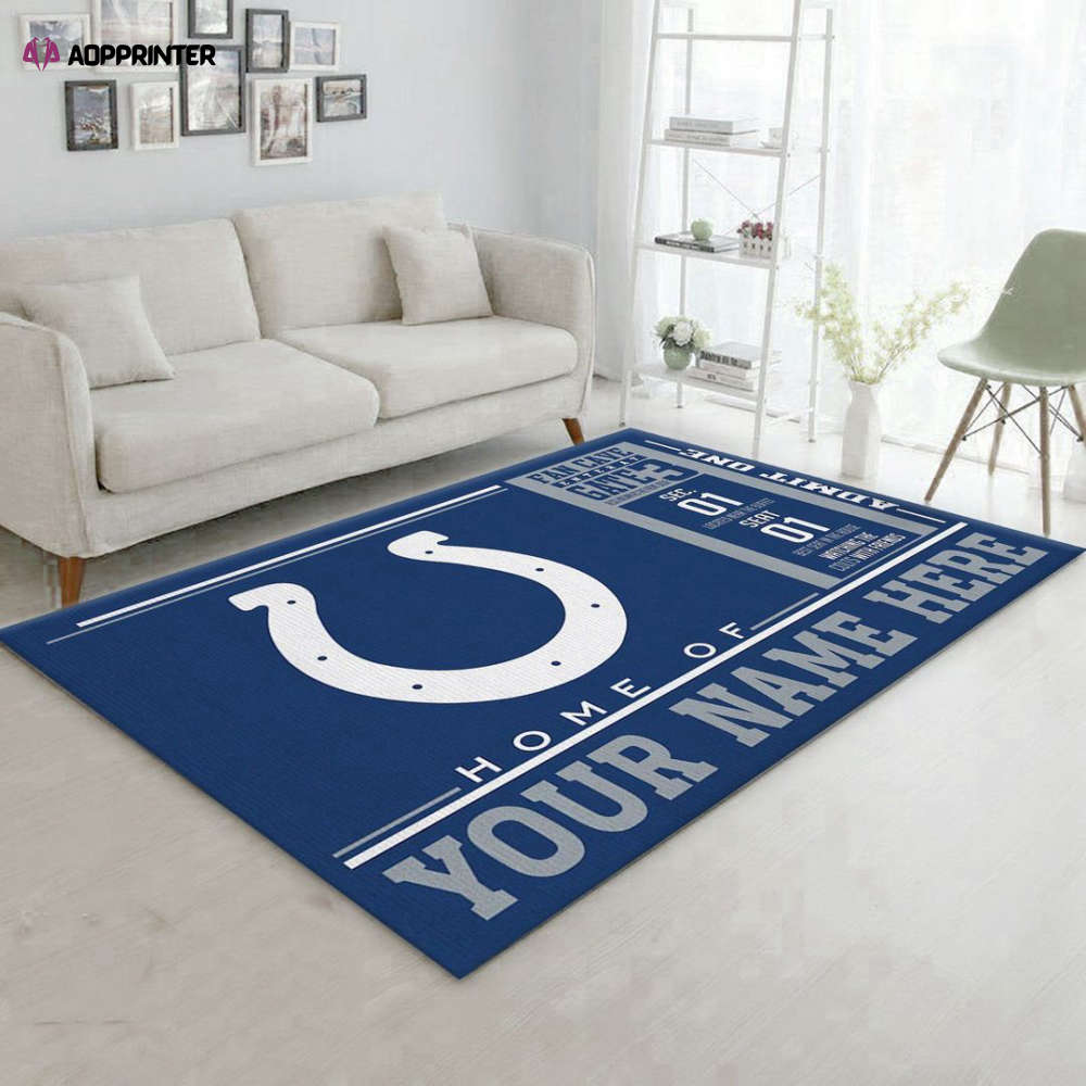 indianapolis colts rug living room floor decor fan gifts