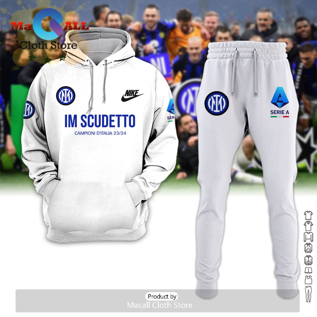 inter milan ditalia 23 24 campioni white hoodie and pants 1 TWk5I