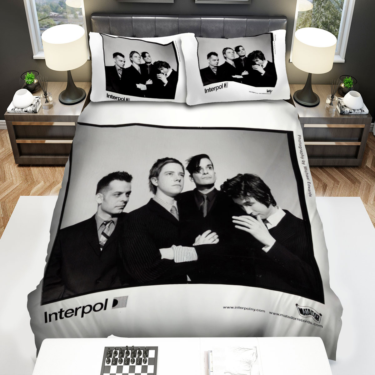 interpol photo in black white bed sheets spread comforter duvet cover bedding sets prvlg